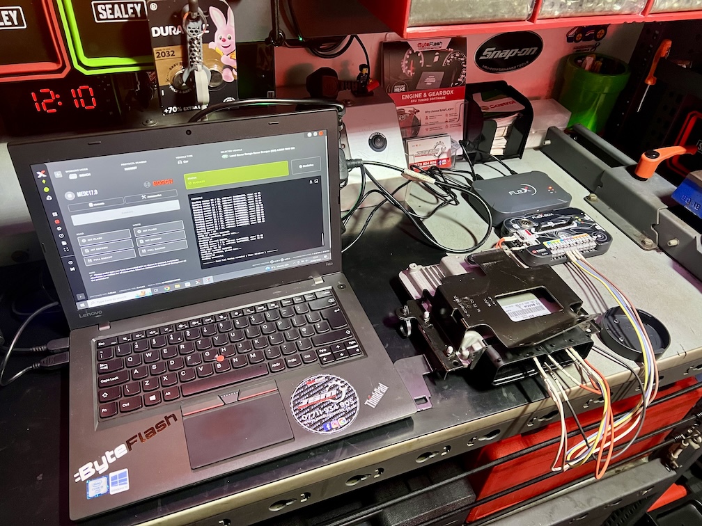 ByteFlash tuning set up in the JSM Diagnostics mobile workshop