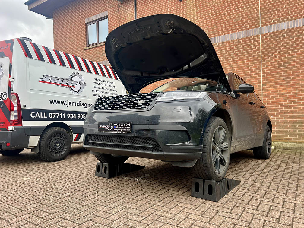 JSM Diagnostics attending a mobile vehicle service at a customer's home
